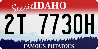 ID license plate 2T7730H