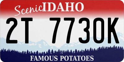 ID license plate 2T7730K
