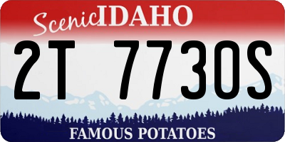 ID license plate 2T7730S