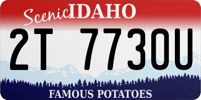 ID license plate 2T7730U