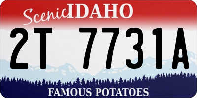 ID license plate 2T7731A