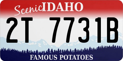 ID license plate 2T7731B