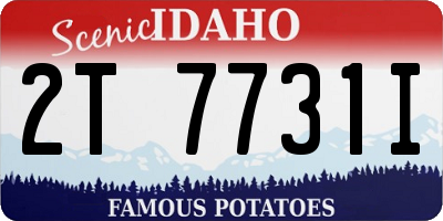 ID license plate 2T7731I