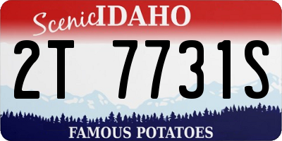 ID license plate 2T7731S