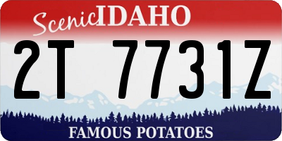 ID license plate 2T7731Z