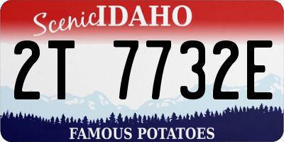 ID license plate 2T7732E