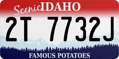 ID license plate 2T7732J