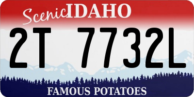 ID license plate 2T7732L