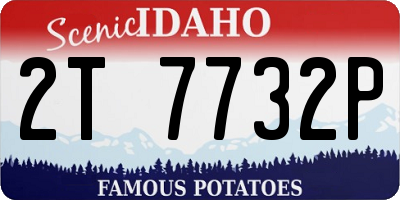 ID license plate 2T7732P