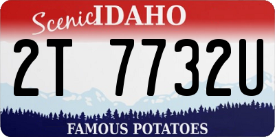 ID license plate 2T7732U