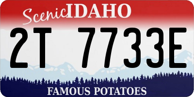 ID license plate 2T7733E