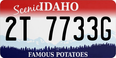 ID license plate 2T7733G