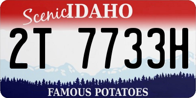 ID license plate 2T7733H