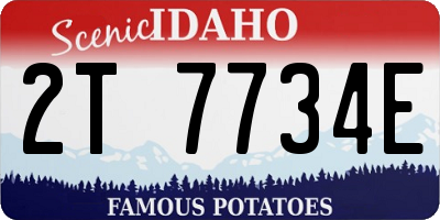 ID license plate 2T7734E