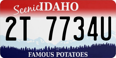 ID license plate 2T7734U