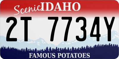 ID license plate 2T7734Y