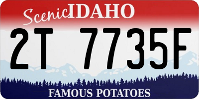 ID license plate 2T7735F