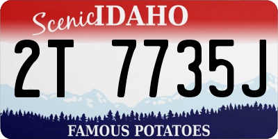 ID license plate 2T7735J