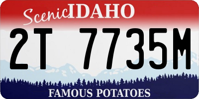 ID license plate 2T7735M