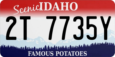 ID license plate 2T7735Y