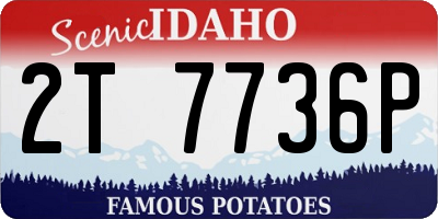 ID license plate 2T7736P
