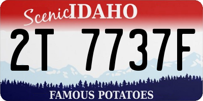 ID license plate 2T7737F