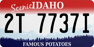 ID license plate 2T7737I
