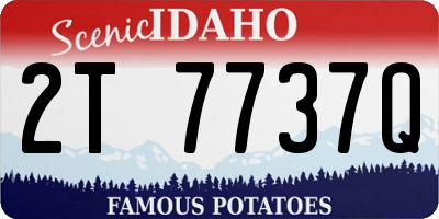 ID license plate 2T7737Q