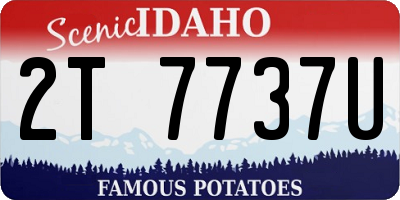 ID license plate 2T7737U