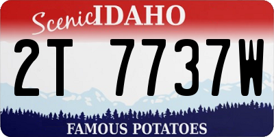 ID license plate 2T7737W