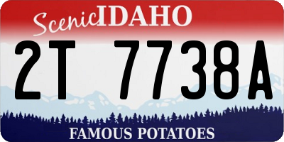 ID license plate 2T7738A
