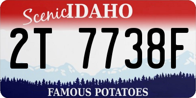 ID license plate 2T7738F