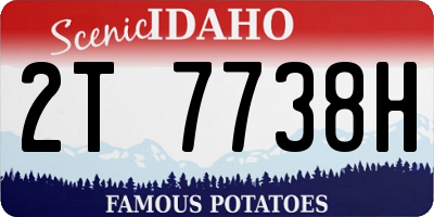 ID license plate 2T7738H