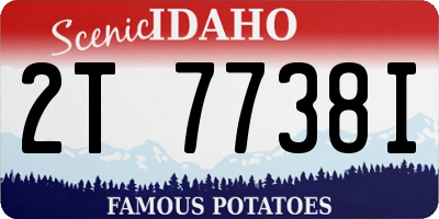 ID license plate 2T7738I