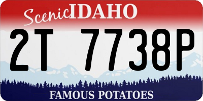 ID license plate 2T7738P