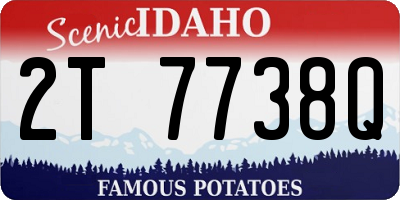 ID license plate 2T7738Q