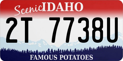 ID license plate 2T7738U