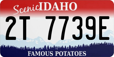 ID license plate 2T7739E