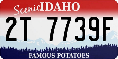 ID license plate 2T7739F