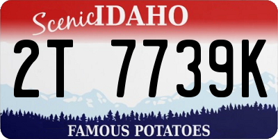 ID license plate 2T7739K