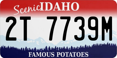 ID license plate 2T7739M