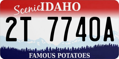 ID license plate 2T7740A