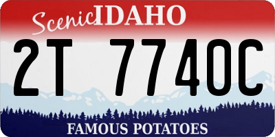 ID license plate 2T7740C