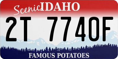 ID license plate 2T7740F