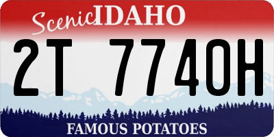 ID license plate 2T7740H