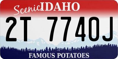 ID license plate 2T7740J