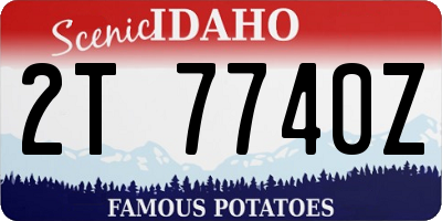 ID license plate 2T7740Z