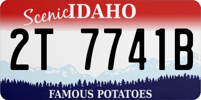 ID license plate 2T7741B
