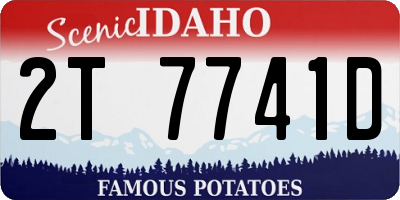 ID license plate 2T7741D
