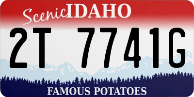ID license plate 2T7741G